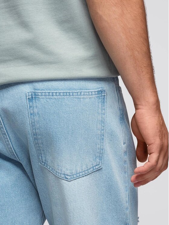 Ombre Ombre Jeansy OM-PADP-0250 Niebieski Carrot Fit