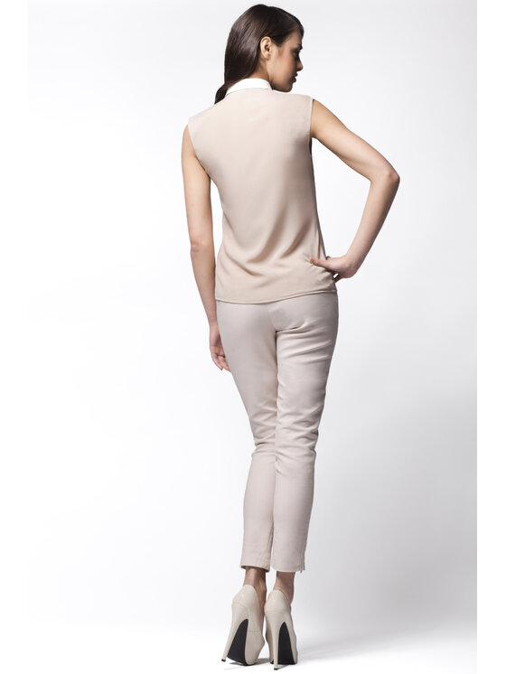 Awama Awama Koszula A023 Beżowy Basic Fit