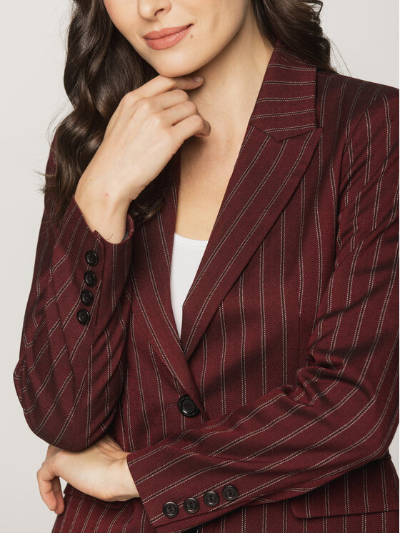 Willsoor Willsoor Marynarka 67869 Bordowy Regular Fit