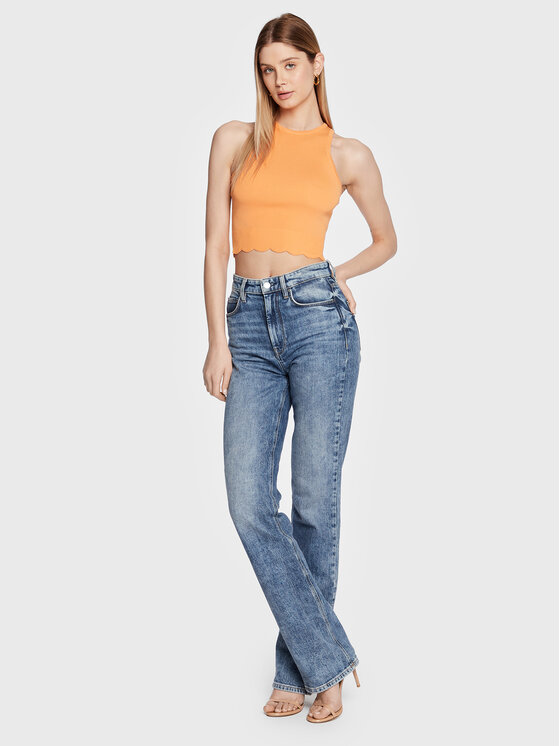 Top Ada W3GZ00 Z2Z80 Arancione Regular Fit