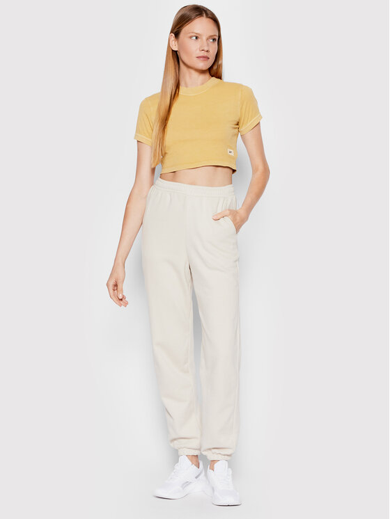 Reebok Reebok Футболка Natural Dye HK4969 Жовтий Slim Fit