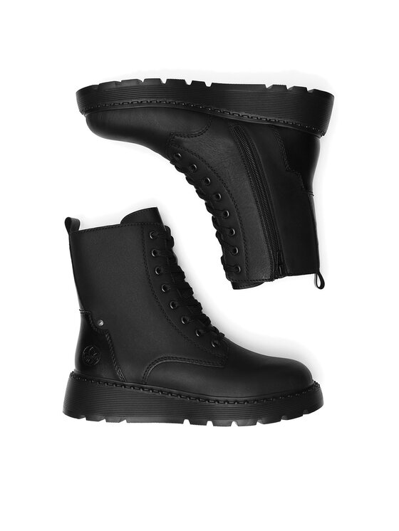Rieker Rieker Schnürschuhe 70401-00 Schwarz