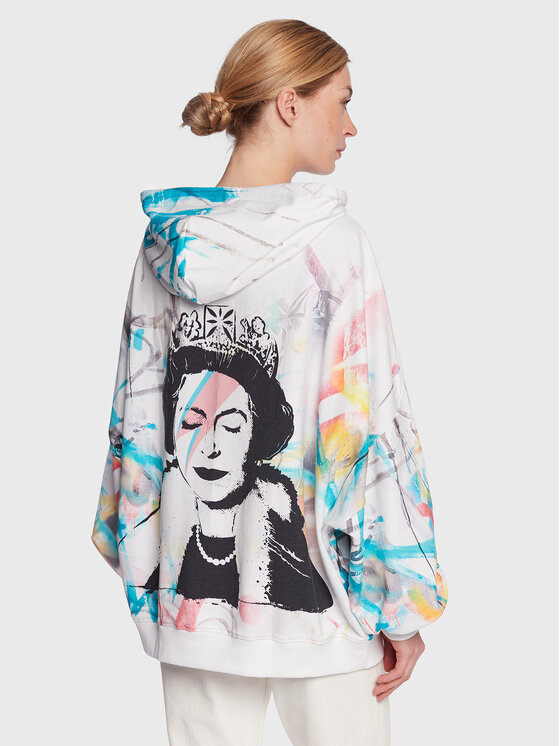 Guess Guess Sweatshirt Queen Graffiti W3RQ24 K9R31 Bunt Relaxed Fit