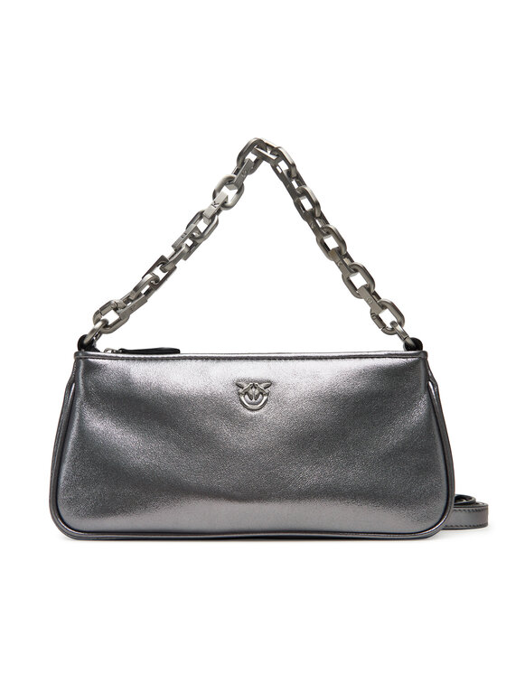 PINKO PINKO Käekott Half Moon Baguette Mini AI 25-26 PLTT 105069 A2O9 Hõbedane