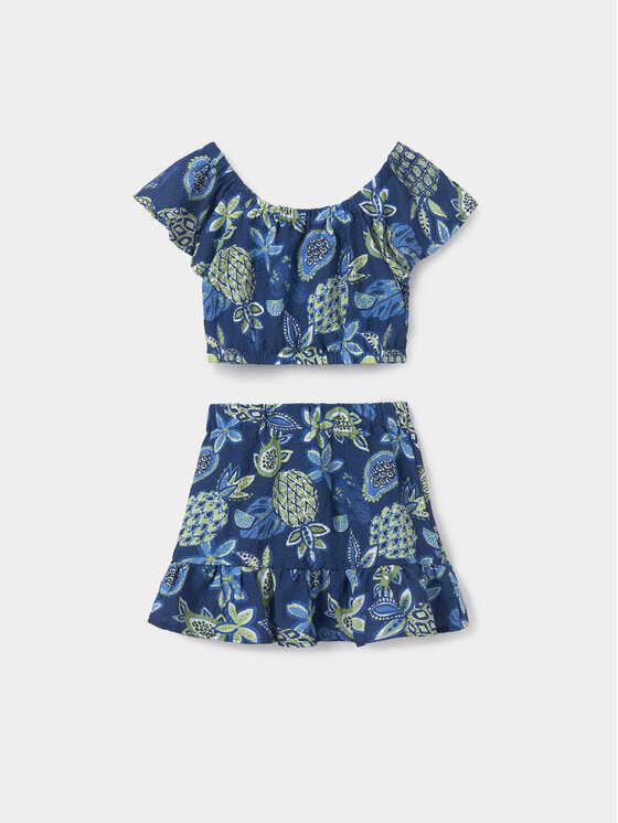 Mayoral Mayoral Set Bluse und Rock 6966 Blau Regular Fit