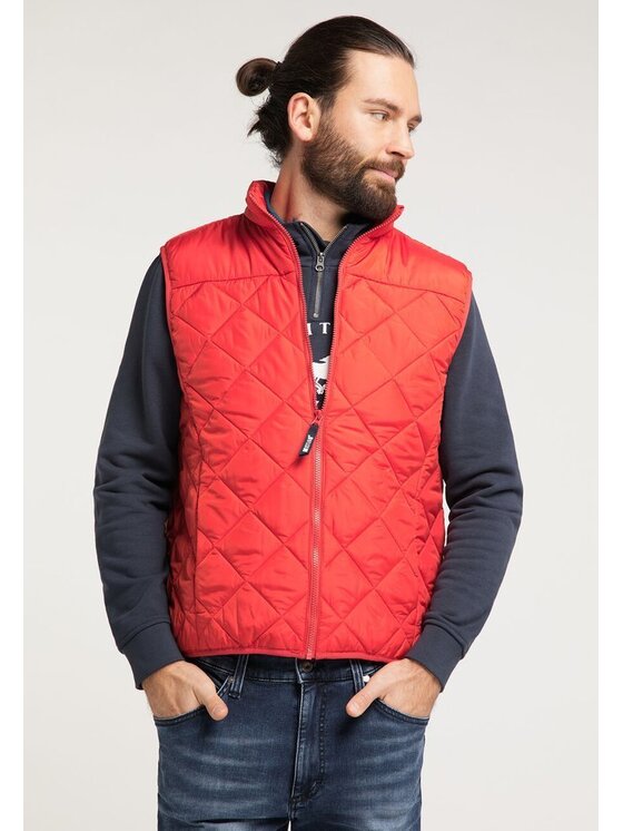 Mustang Mustang Gilet DENNIS SC LIGHT Rosso Regular Fit