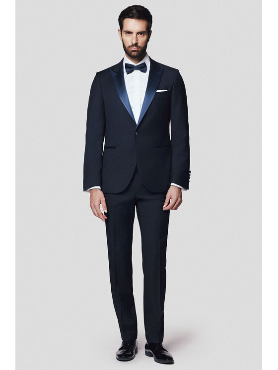 Lancerto Lancerto Garnitur Arlington GA001124000008 Granatowy Slim Fit