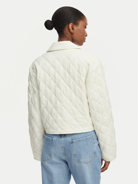 Guess Guess Prehodna jakna W6GL38 W2342 Bela Regular Fit