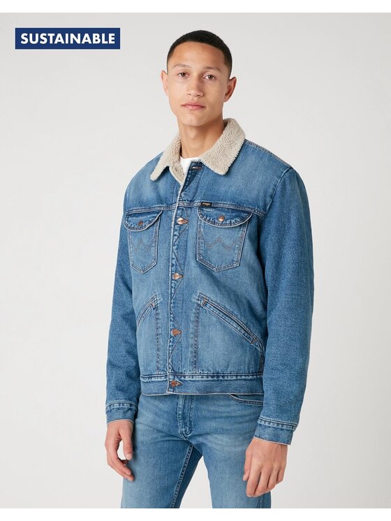 Wrangler Wrangler Giubbotto invernale 124MJ SHERPA Blu Regular Fit