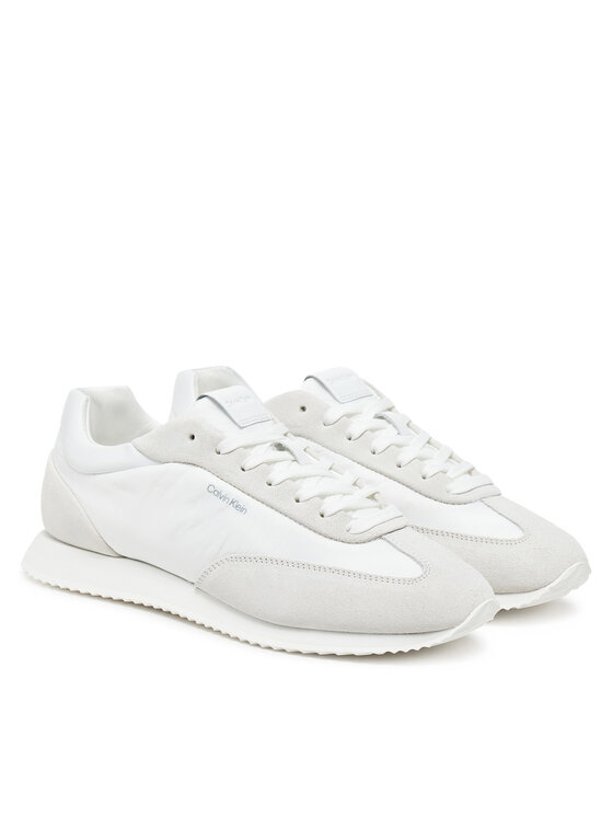 Calvin Klein Calvin Klein Sneakersy Runner Lace Up - Nylon Mix HW0HW02395 Biały