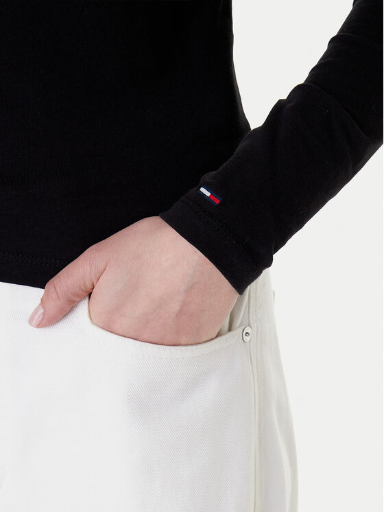 Tommy Jeans Tommy Jeans Blúz Essential DW0DW21844 Fekete Regular Fit