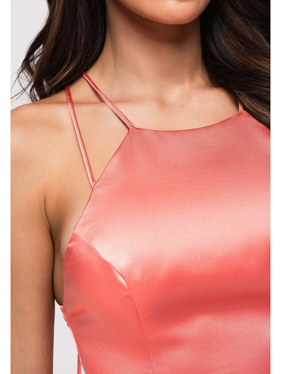 Ombre Ombre Sukienka wieczorowa LA-OM-DLR366 Różowy ciemny Slim Fit