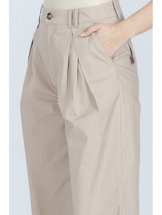 Deni Cler Milano Deni Cler Milano Spodnie materiałowe T-DC-5229-F2-10-13-1 Beżowy Loose Leg