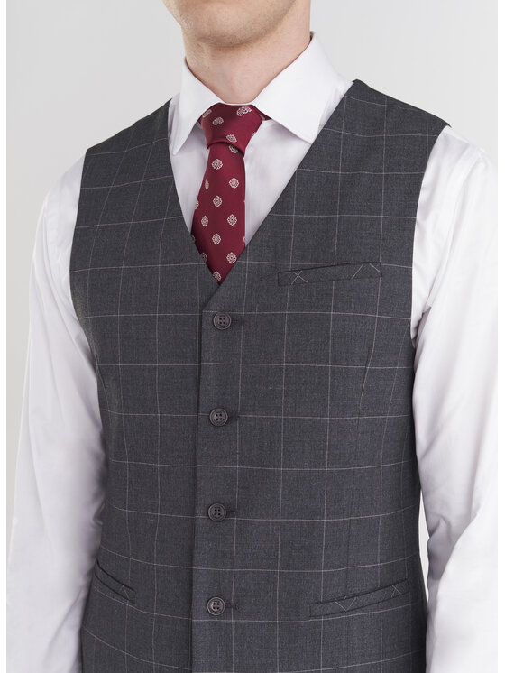 Pako Lorente Pako Lorente Kamizelka P24SF-8G-023 Szary Slim Fit