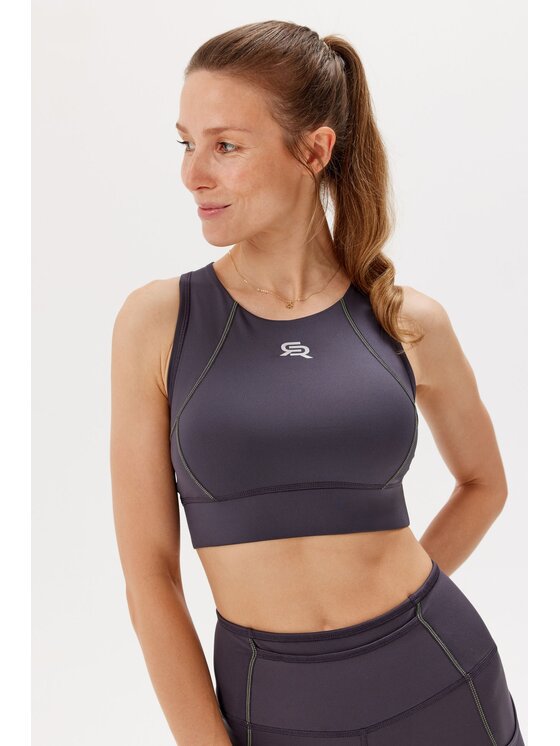 Biustonosz sportowy, rozmiar XS, Szary, SPORTS BRA FUSION