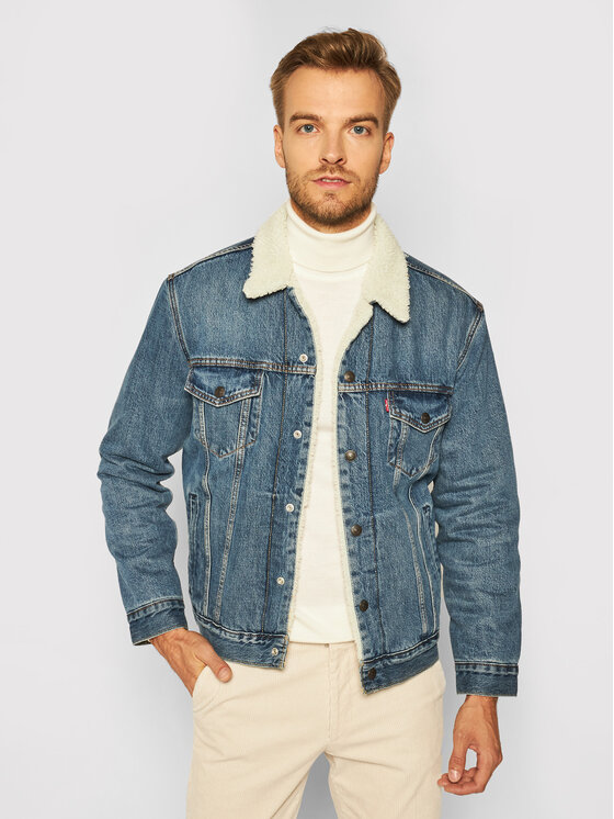 Levi's® Levi's® Teksajakk Type III Sherpa 16365-0128 Sinine Regular Fit