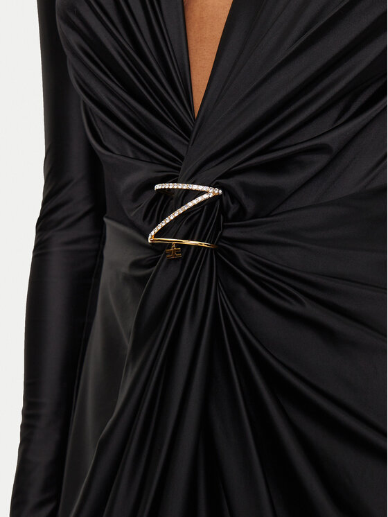 Elisabetta Franchi Elisabetta Franchi Õhtune kleit AB-729-47E2-V700 Must Regular Fit