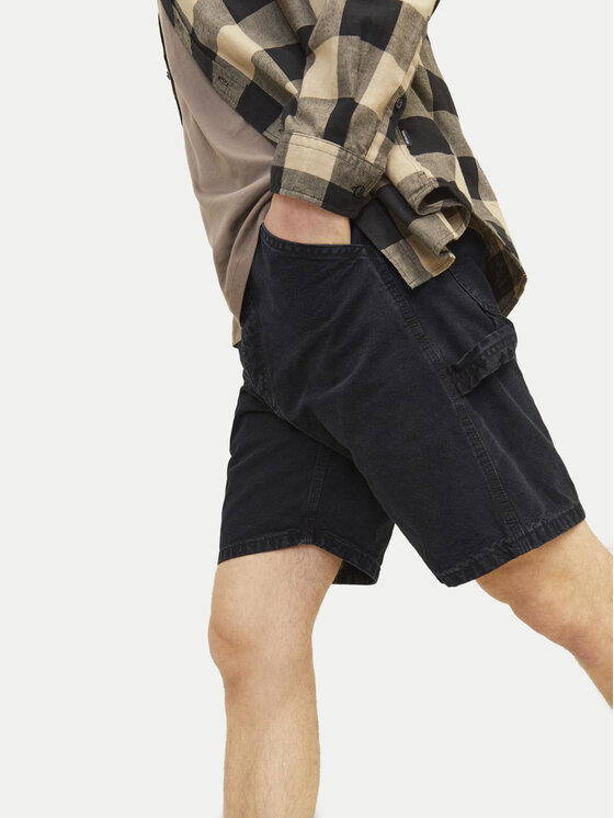 Jack&Jones Jack&Jones Pantaloni scurți de blugi Jjitony 12252814 Negru Loose Fit