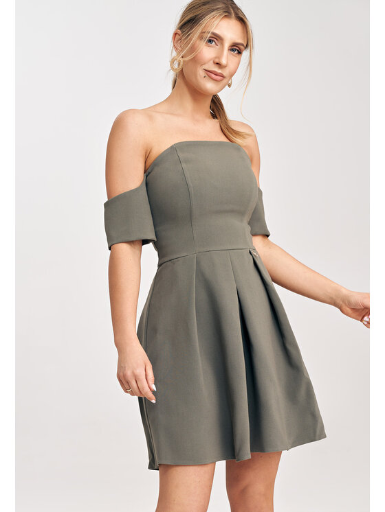 FIGL FIGL Koktejlové šaty M1026 Zelená Regular Fit