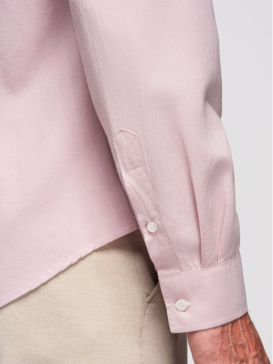 Ombre Ombre Koszula OM-SHCS-0190 Różowy jasny Regular Fit