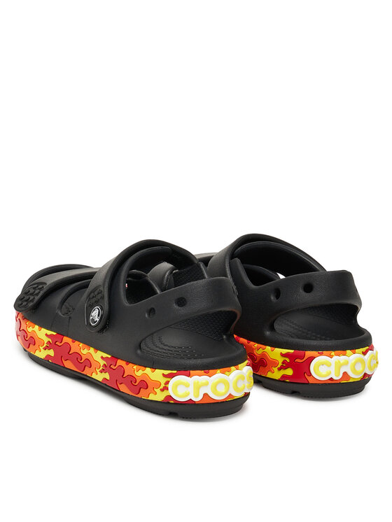 Crocs Crocs Sandali Crocband Cruiser Flames Sandal Kids 211268 Črna