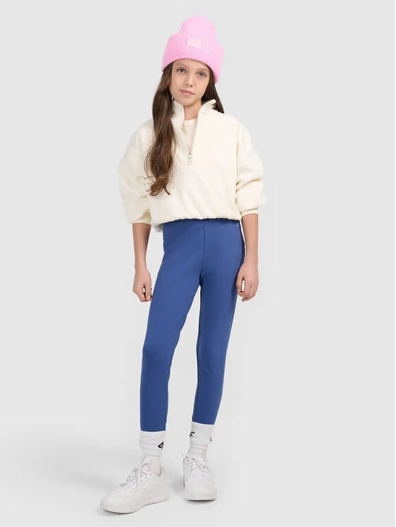 4F 4F Legginsy 4FJWSS26TTIGF284 Granatowy