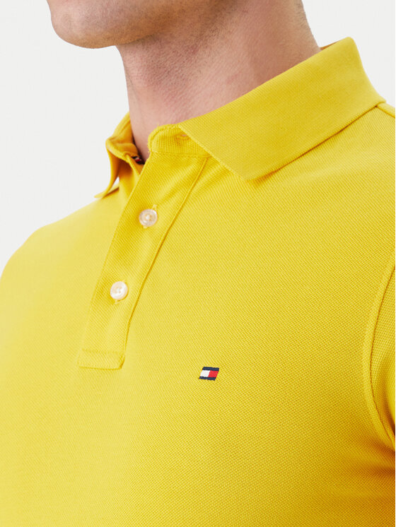 Tommy Hilfiger Tommy Hilfiger Polo 1985 MW0MW17771 Żółty Slim Fit