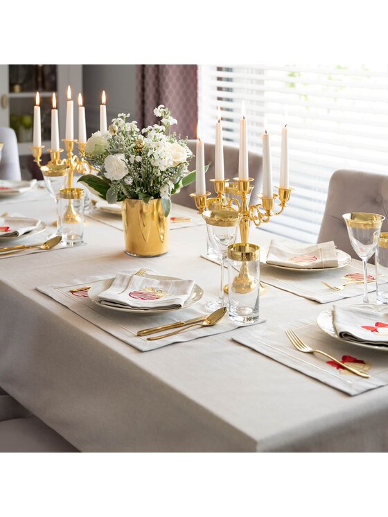 Roseberry Home Roseberry Home Podkładka na stół Jingle Bells Mirha Beżowy