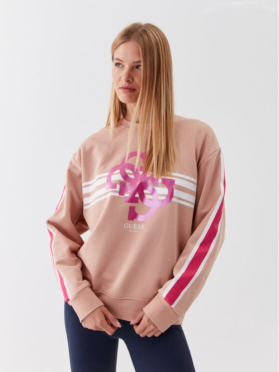 Guess Bluză V3YQ17 KBV71 Maro Regular Fit