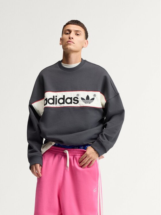 adidas adidas Bluza 172441 Szary ciemny Oversize