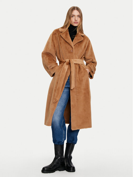 Dixie Dixie Kevad-sügis mantel K330K003A Pruun Regular Fit