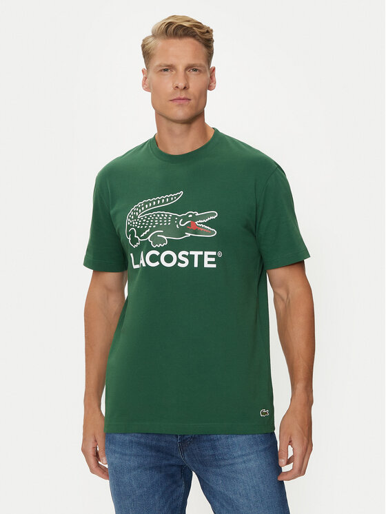 Lacoste T-krekls TH1285 Zaļš Regular Fit