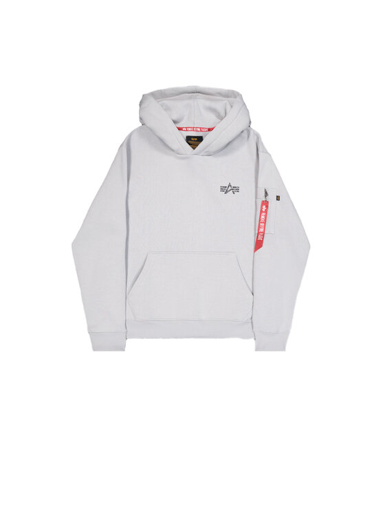 Alpha Industries Alpha Industries Bluza Signature Backprint Hoodie Szary Regular Fit