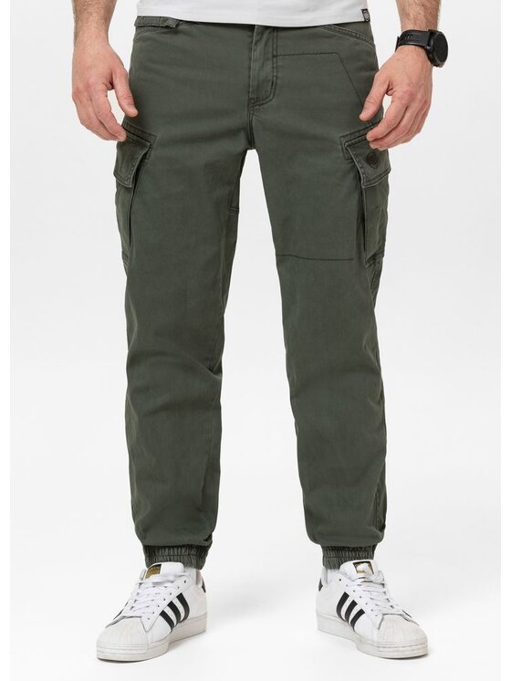PITBULL PITBULL Joggery SCOTT Zielony Regular Fit