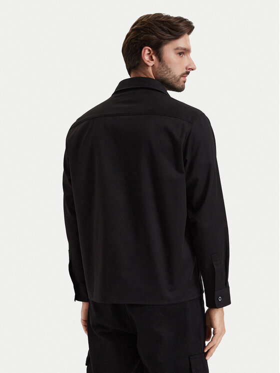 HUGO HUGO Сорочка Ekynone 50570729 Чорний Oversize