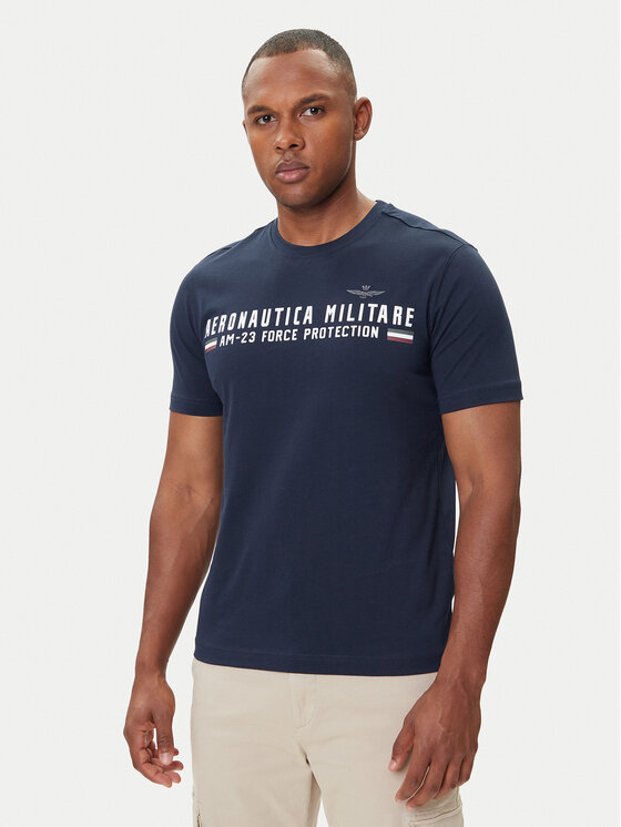 Aeronautica Militare Aeronautica Militare T-shirt 252TS1942UJ00538 Tamnoplava Regular Fit