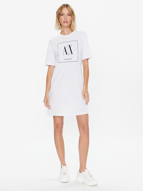 Armani Exchange Armani Exchange Každodenní šaty 3RYA78 YJ3RZ 1000 Bílá Regular Fit