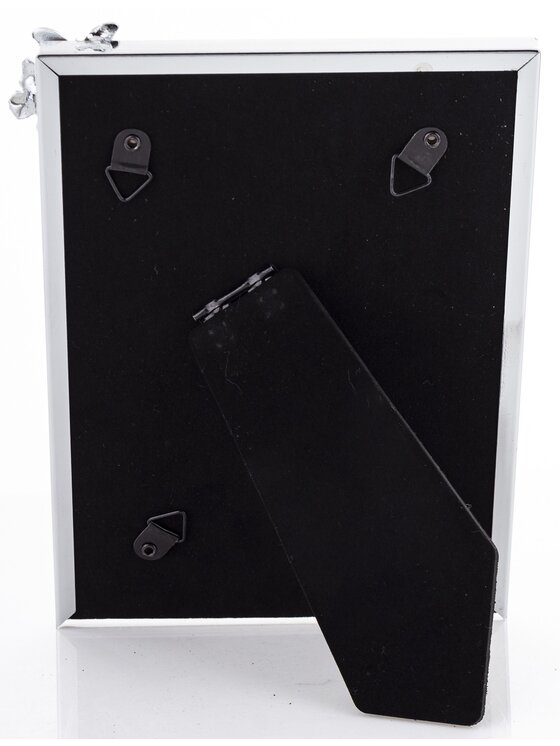 MIAhome MIAhome Ramka na zdjęcia srebrna 18,5x13,5x1,5-9 cm FREM i 2 motyle Srebrny