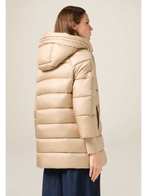 Oltre Oltre Kurtka puchowa F001J100215N002 Écru Baggy Fit