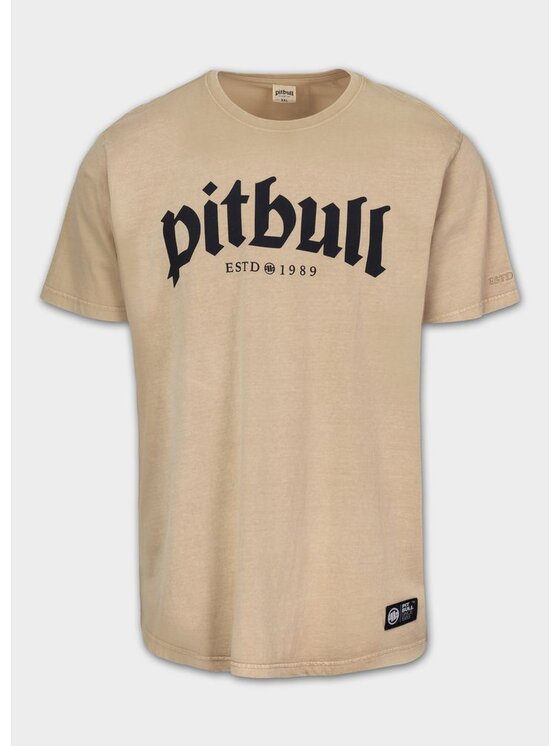 PITBULL PITBULL T-Shirt O'SIDE SKULL Beżowy Regular Fit