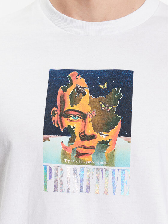 Primitive Primitive T-särk Head Case PAPSP2302 Valge Regular Fit