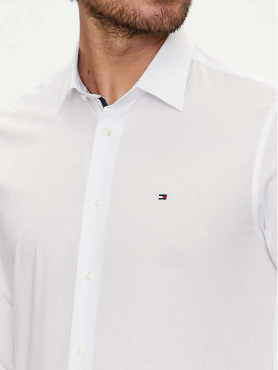 Tommy Hilfiger Tommy Hilfiger Πουκάμισο MW0MW35810 Λευκό Regular Fit