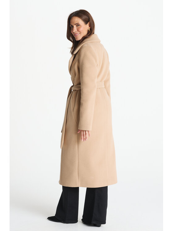 Salme Salme Płaszcz wełniany Zuzanna Beżowy Regular Fit
