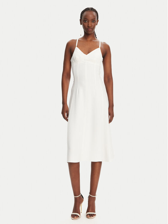 Elisabetta Franchi Elisabetta Franchi Kokteiļkleita AB74852E2 360 Balts Regular Fit