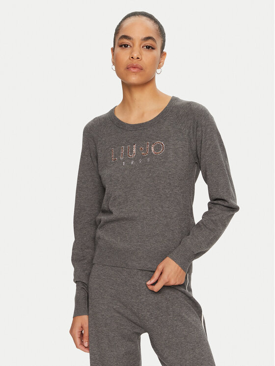 Liu Jo Sport Džemperis TF4286 MS63L Pelēks Regular Fit