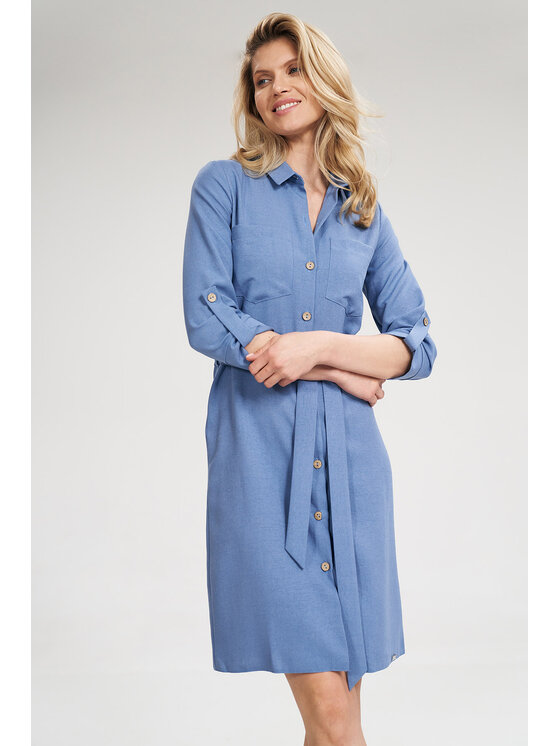 FIGL FIGL Šaty M701 Modrá Regular Fit