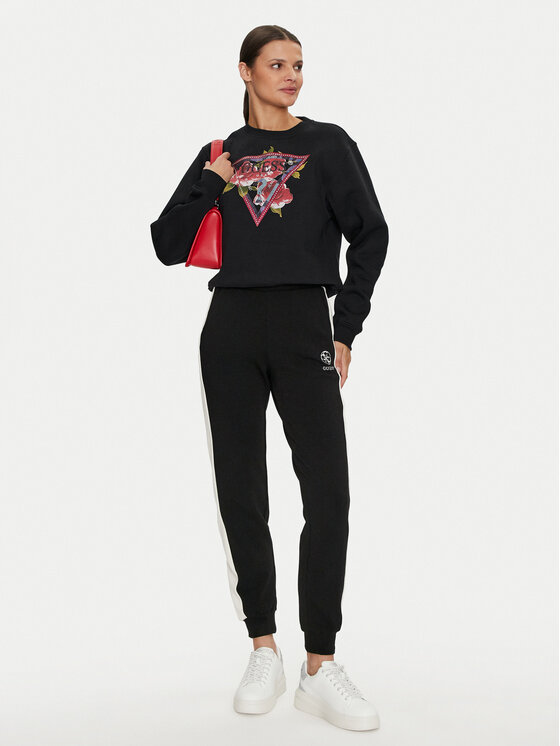 Guess Guess Bluza W4YQ26 K9Z21 Czarny Regular Fit