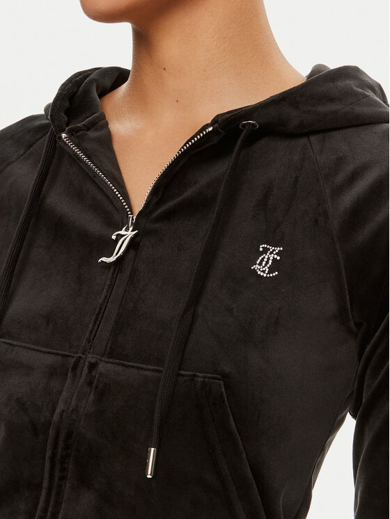 Juicy Couture Juicy Couture Mikina Madison JCWA122001 Čierna Slim Fit