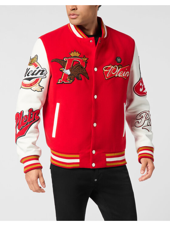 PHILIPP PLEIN PHILIPP PLEIN Kurtka bomber 26057 Czerwony Regular Fit