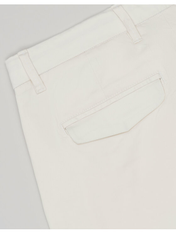 Borgio Borgio Spodnie materiałowe TAVOLETO Biały Slim Fit